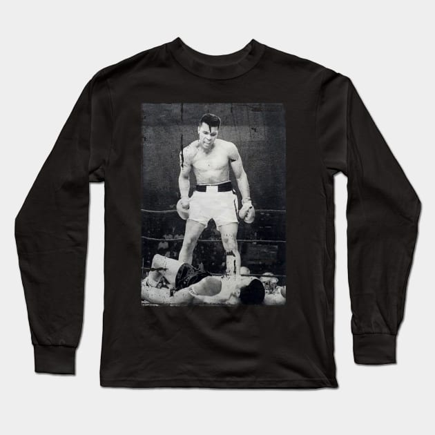 Muhammad Ali Long Sleeve T-Shirt by Don'tawayArt